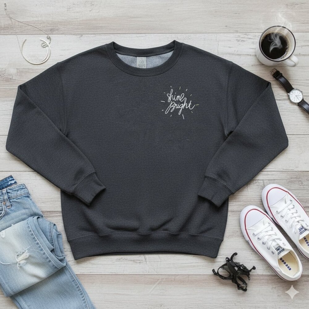 Calia by Carrie Underwood Grey "Shine Bright" Sweatshirt - Size Medium - Picture 15 of 15
